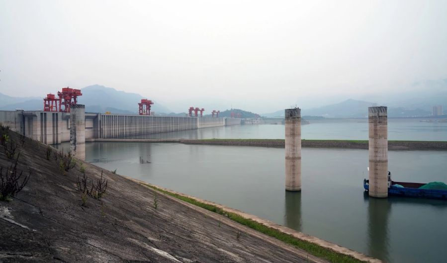 ▲2024年6月26日三峡上游水库水位情况（摄影：陈旋）